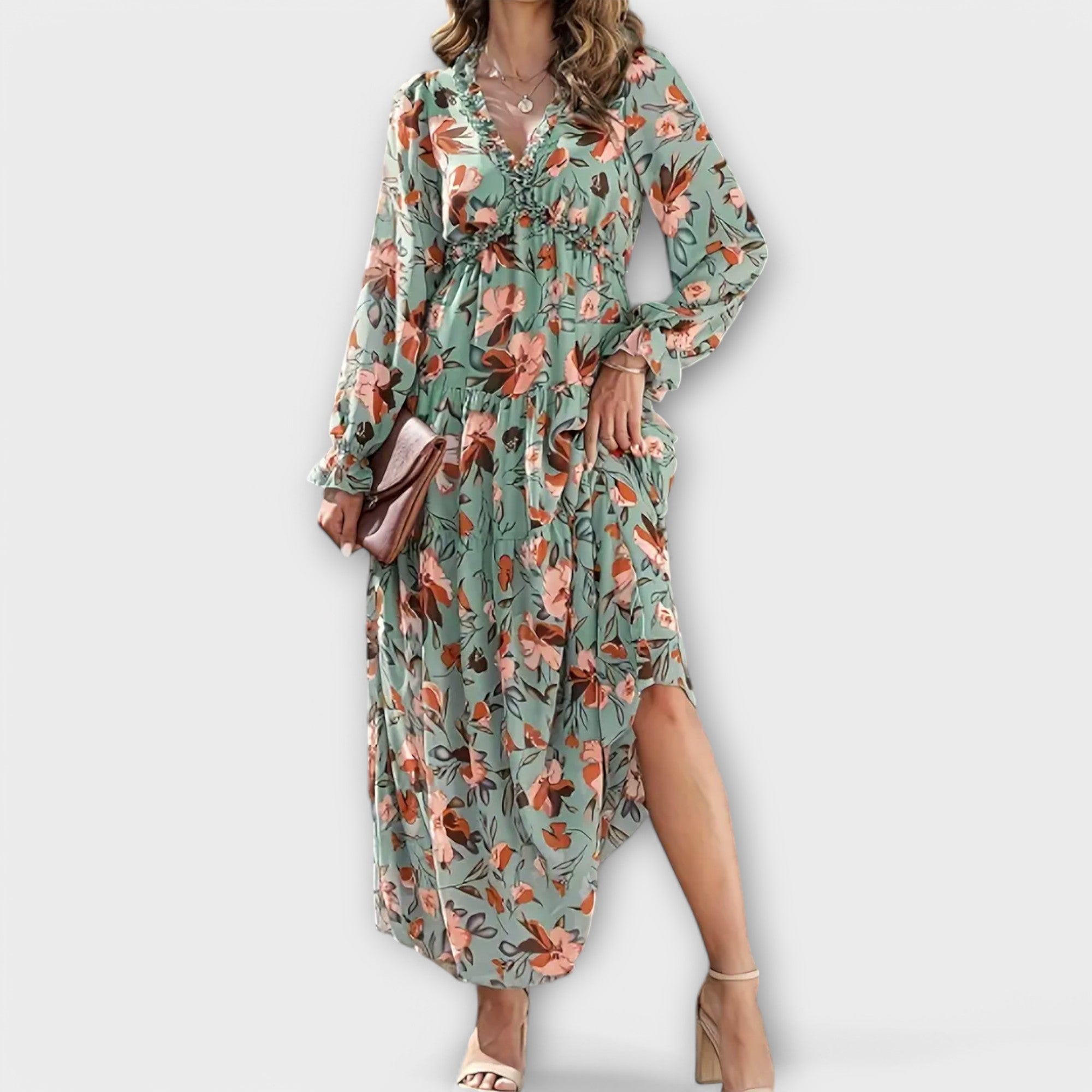 Wilma™ Floral V-Neck Maxi Dress