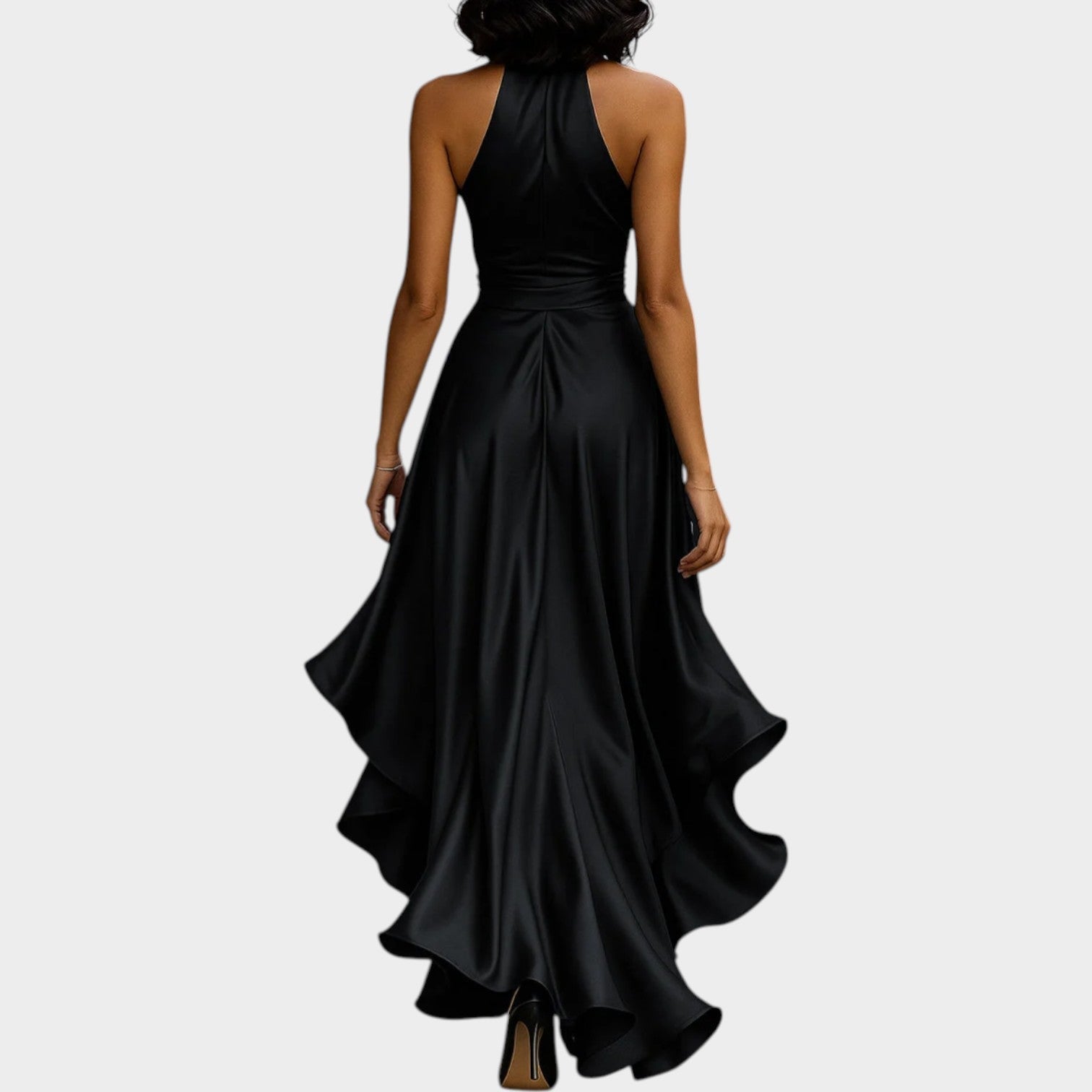Elegant Halter Wrap Maxi Dress