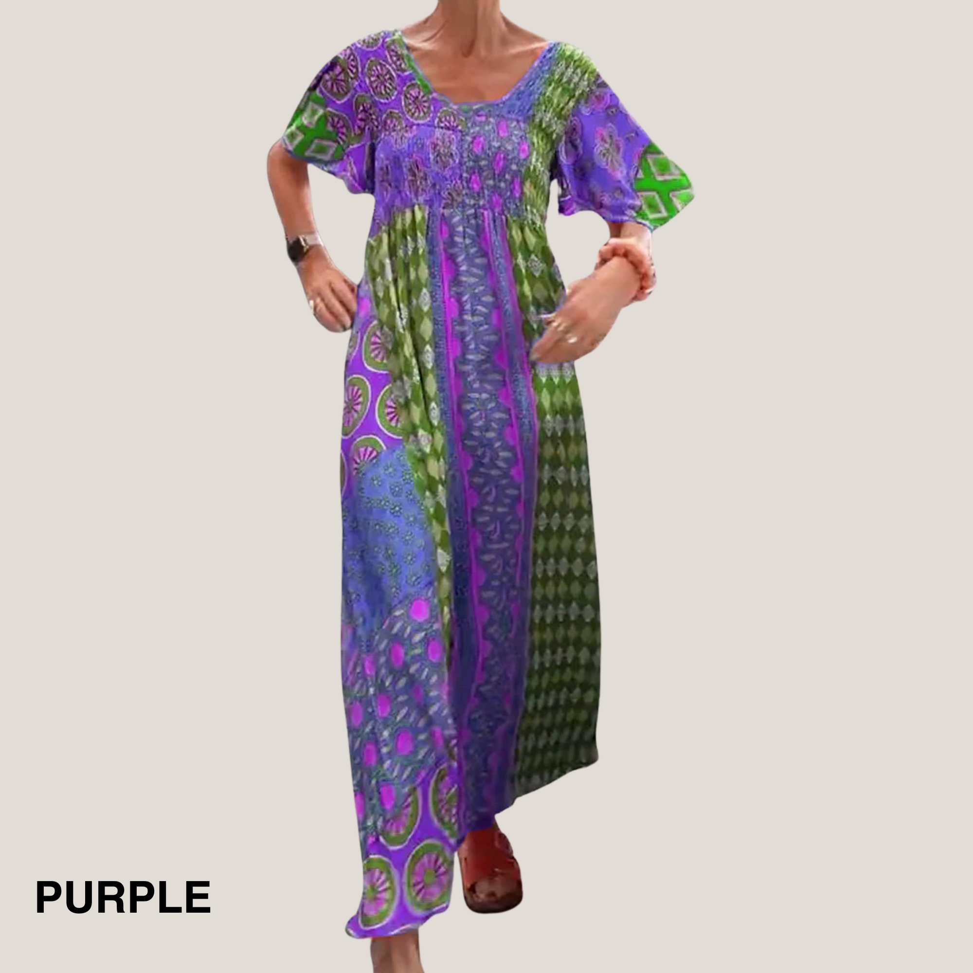 Vanessa™ | Chic Paisley Midi Dress