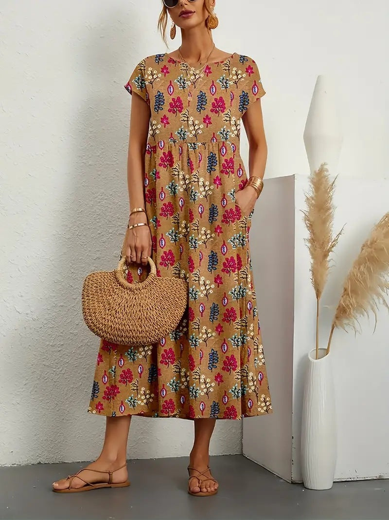 Deborah™ | Chic Floral Elegance Dress