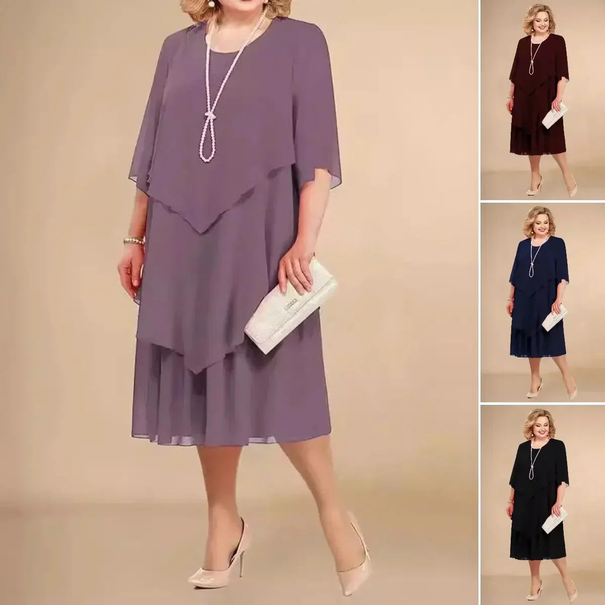 Ellen™ | Sophisticated Chiffon Gown