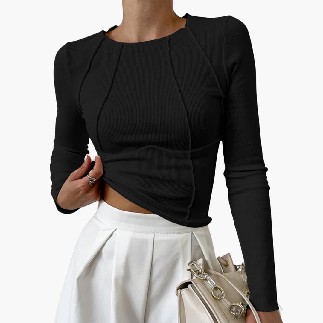Penny™ | Long Sleeve Top with Sculpted Seams