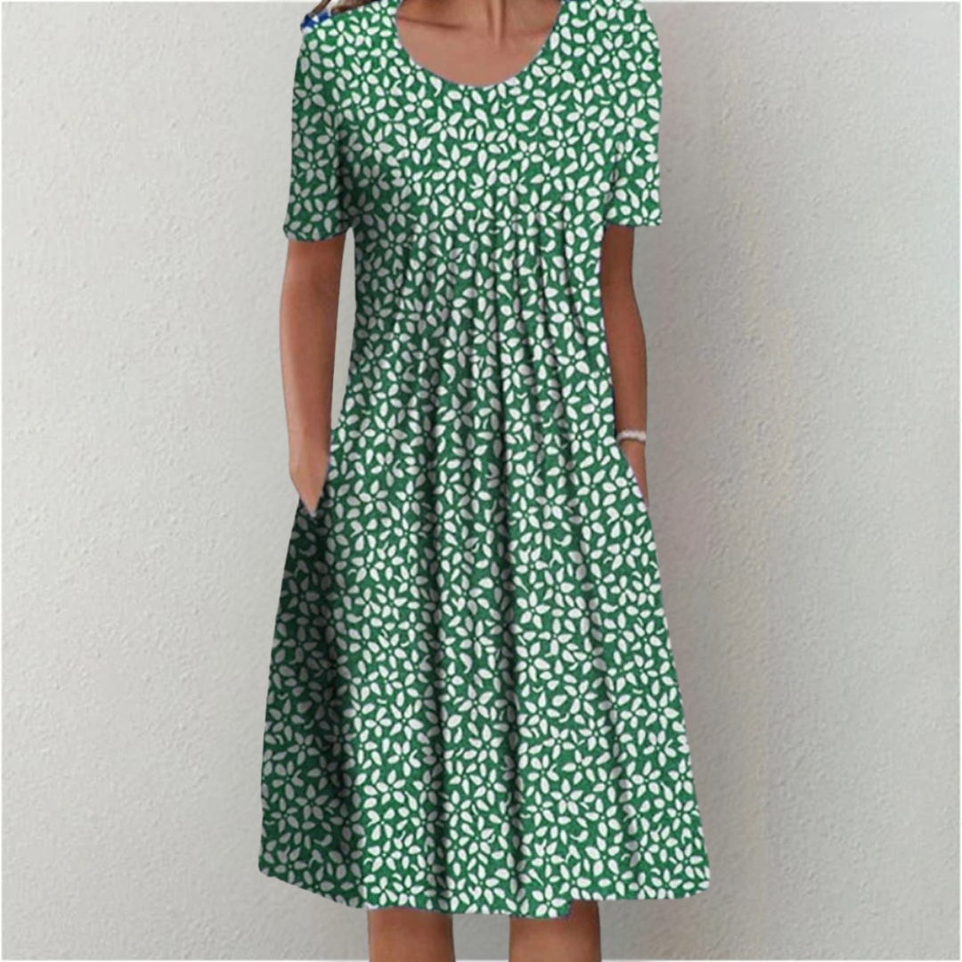 Gwendolyn™ | Chic Floral Dress with Pockets for Effortless Style