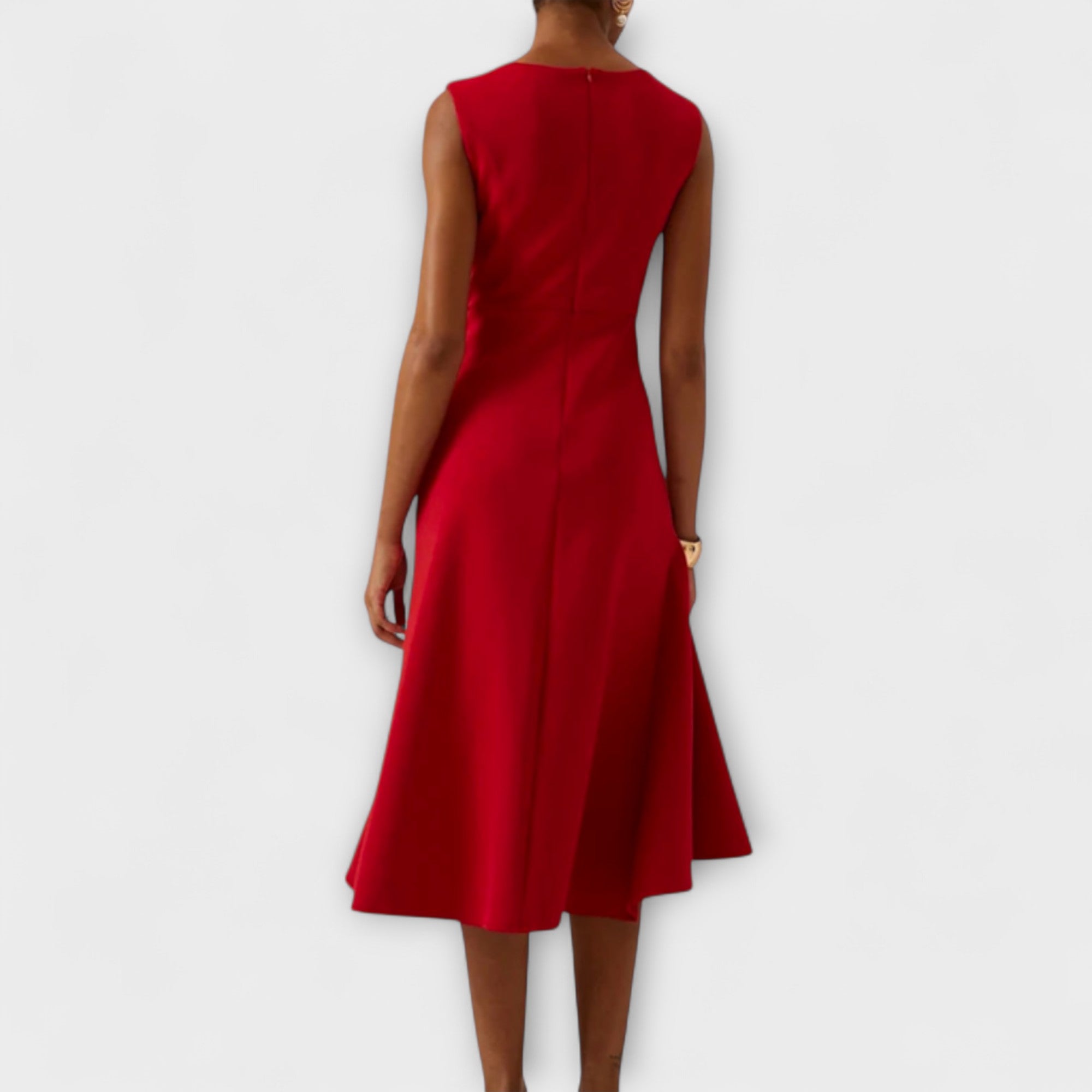 Sheila™ | Asymmetrical Draped Midi Dress