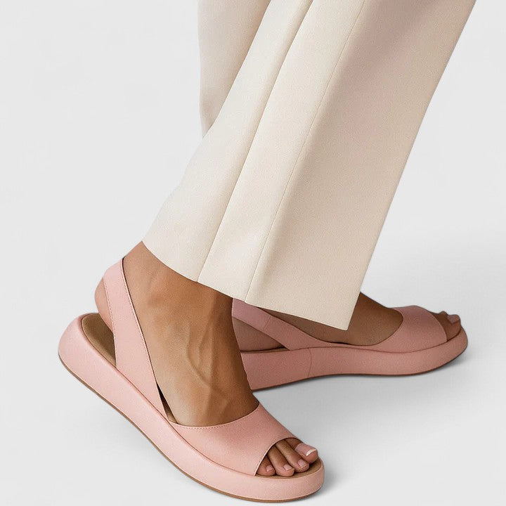 Sunny | Women's Slingback Wedge Sandals with Open Toe