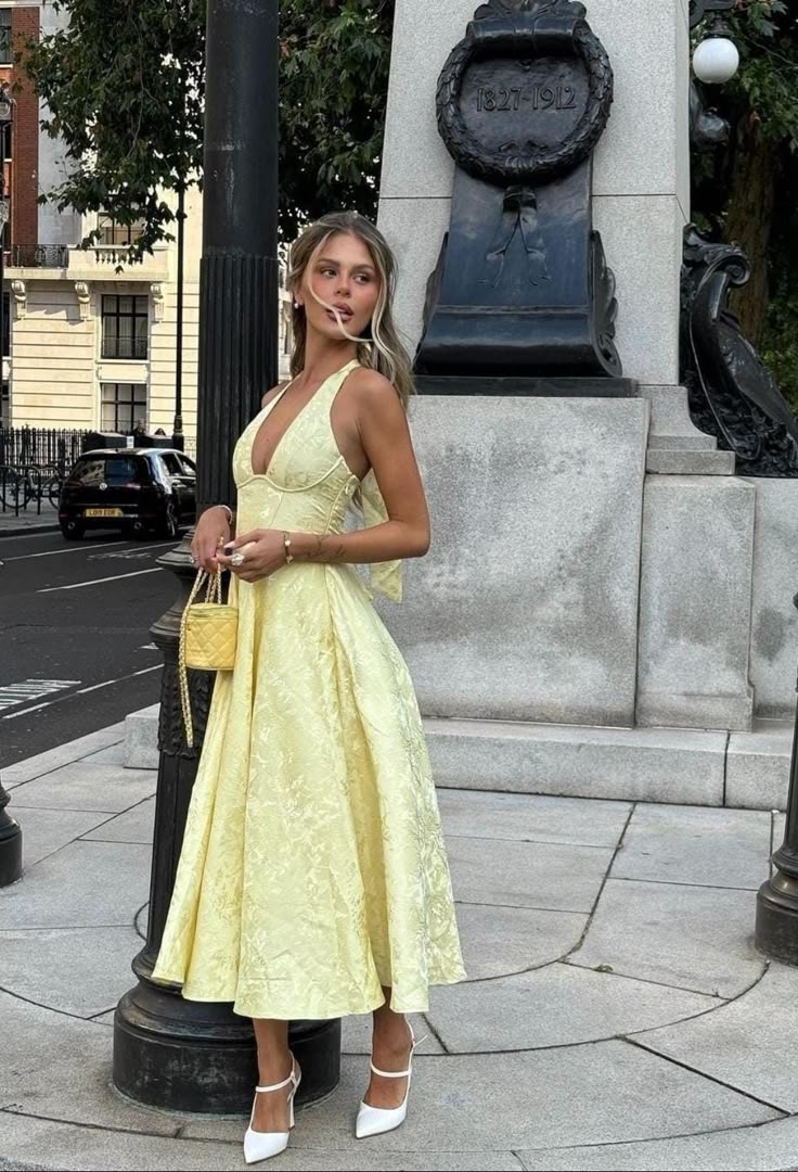 Caroline | Women's Embellished V-Neck Dress for Wedding Guests