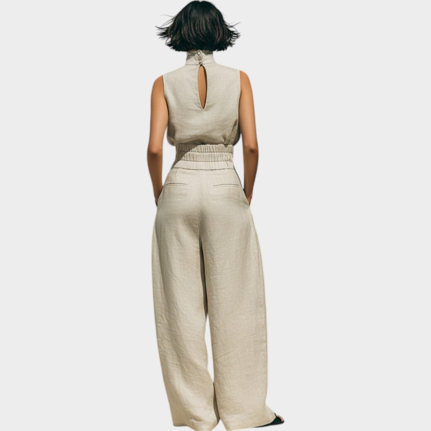 Modern High-Neck Two-Piece Set