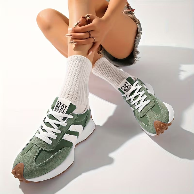 Reeve | Women's Retro Lace-Up Platform Sneakers with Chunky Sole