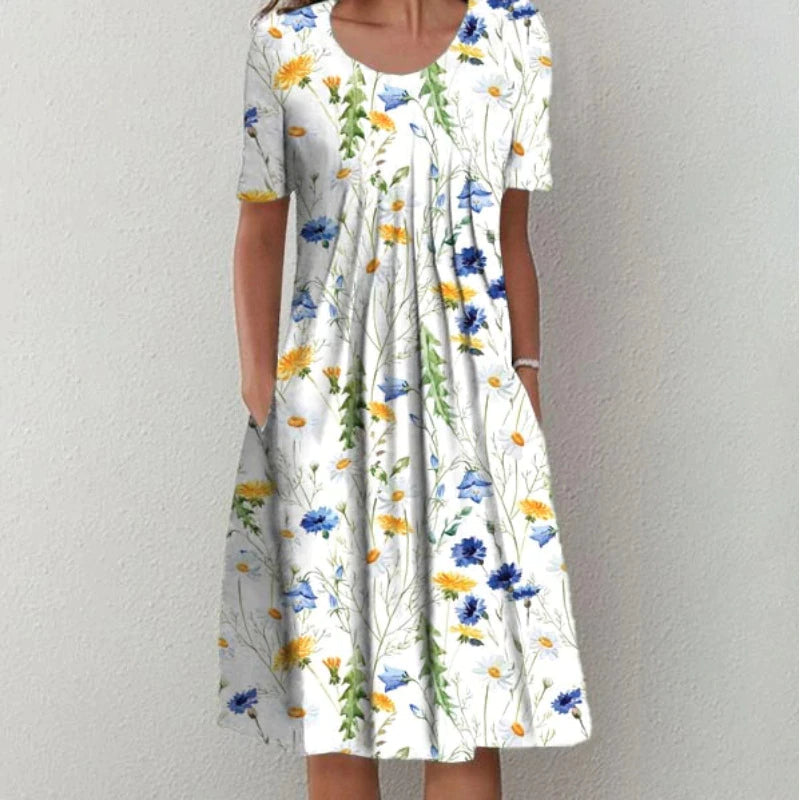 Gwendolyn™ | Chic Floral Dress with Pockets for Effortless Style
