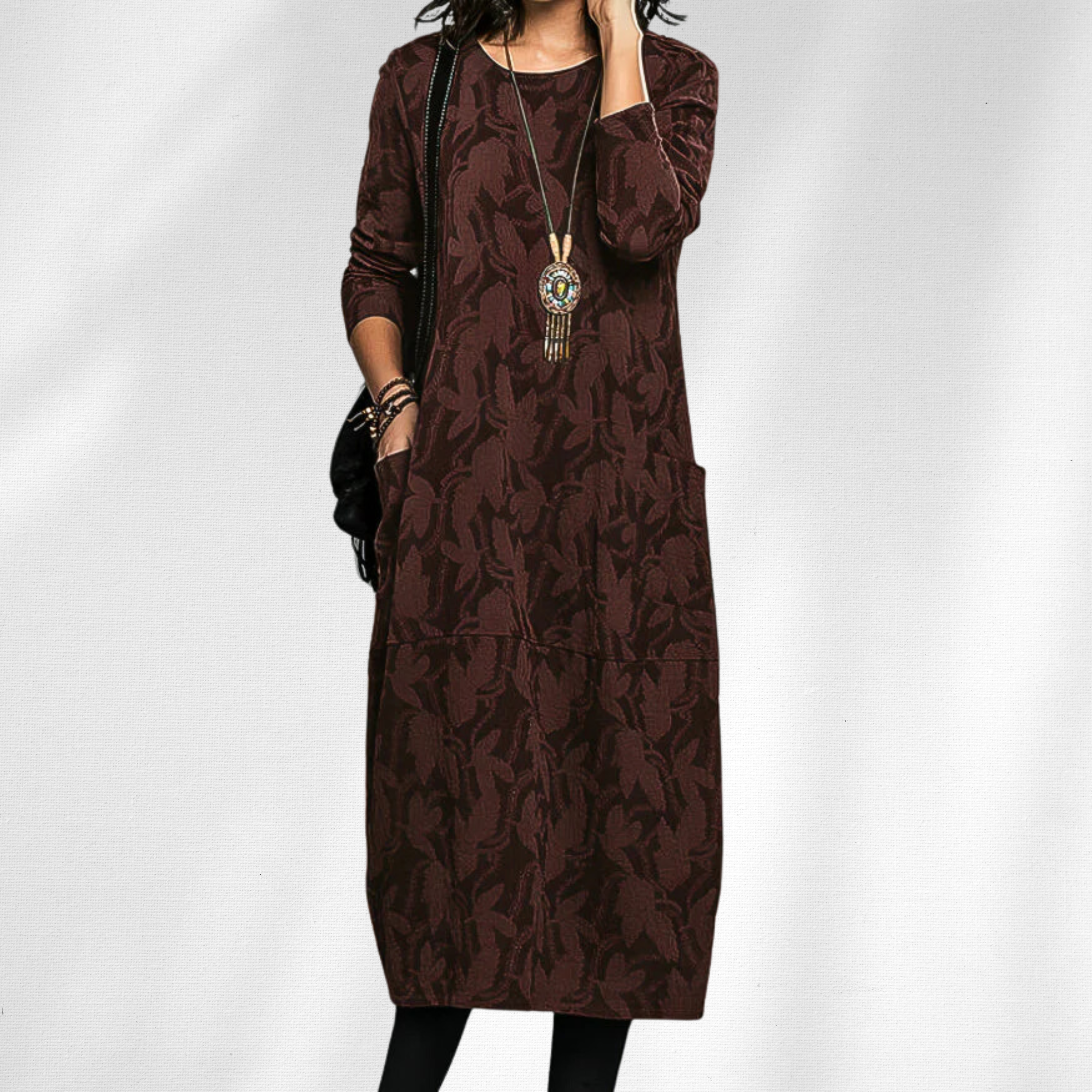 Aurora™ | Stylish Crewneck Winter Dress