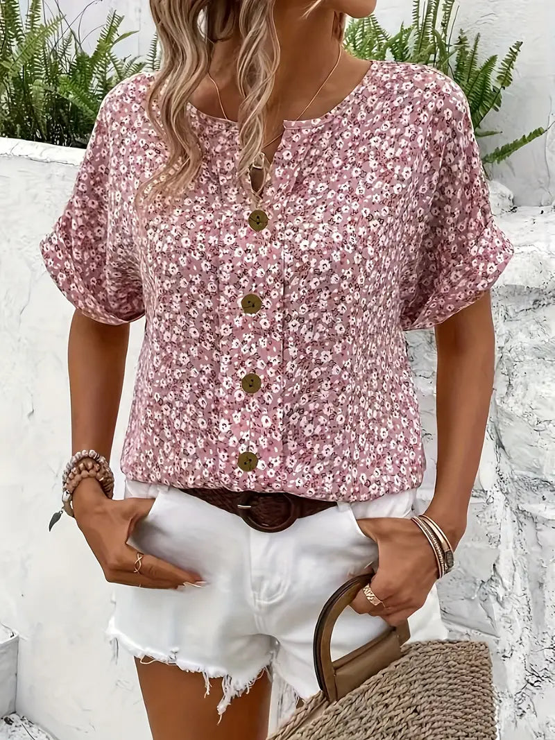 Verna™ | Stylish Floral Pattern Blouse