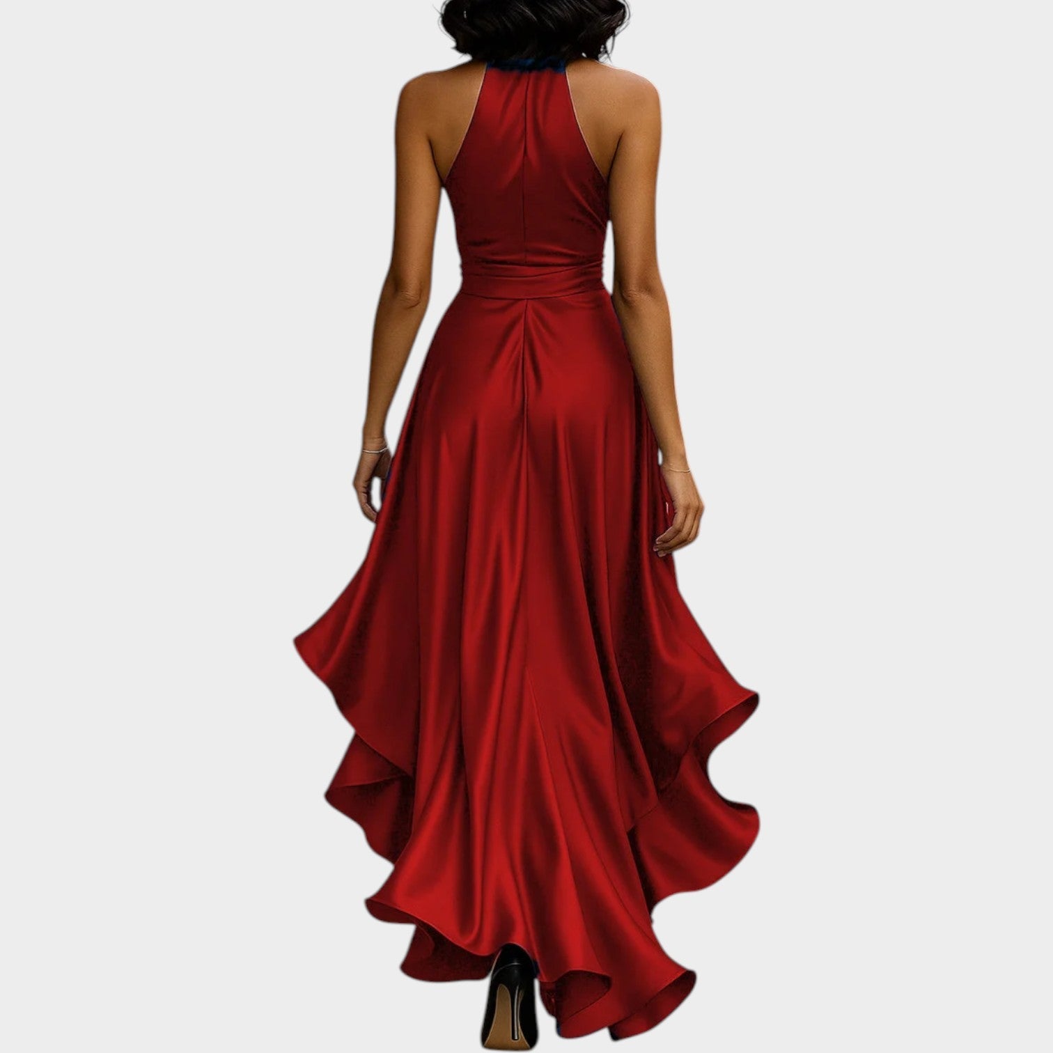 Elegant Halter Wrap Maxi Dress