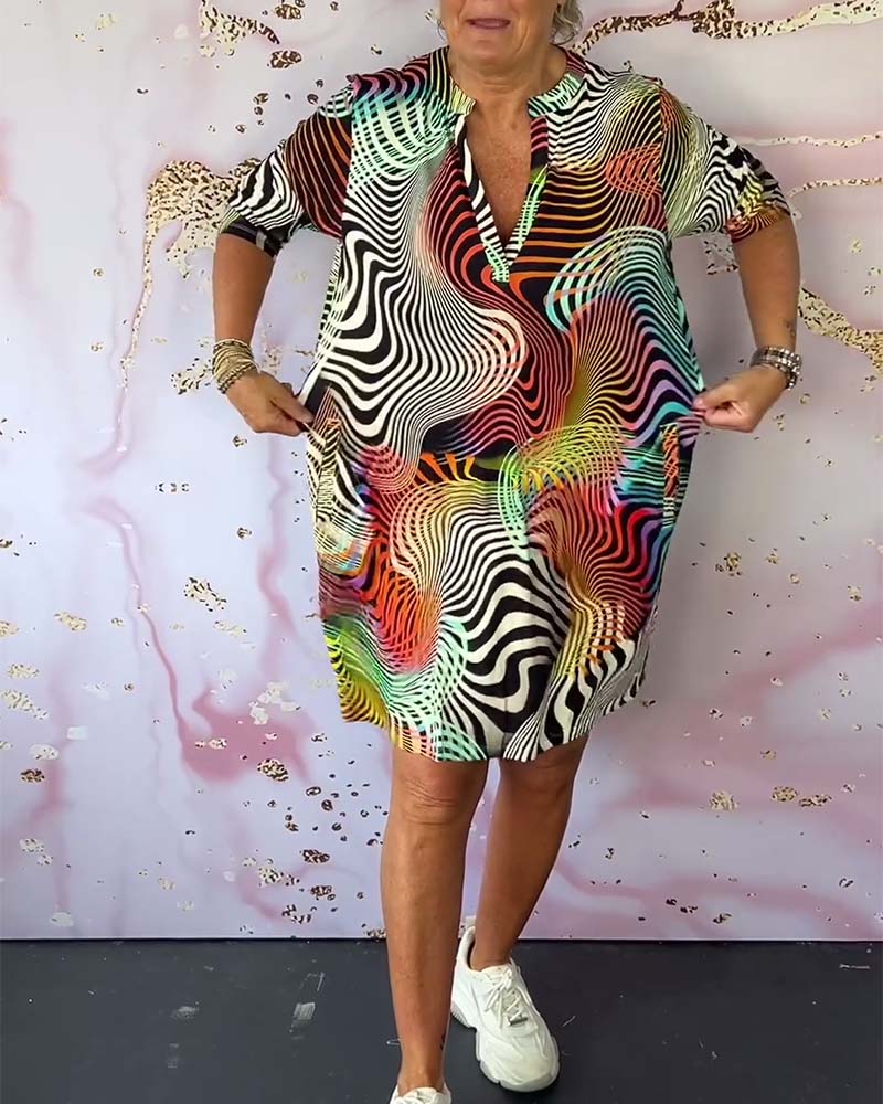 Jessica™ | Vibrant V-Neck Dress