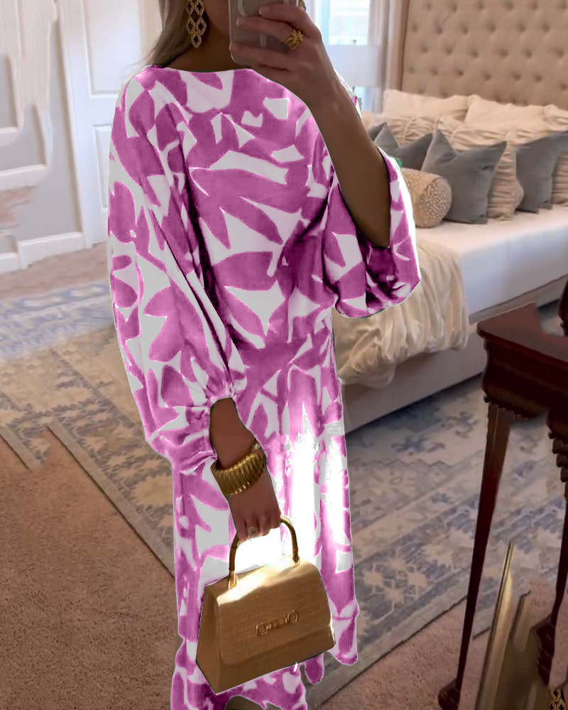 Ashley™ | Printed Two-Piece Set with Lantern Sleeves