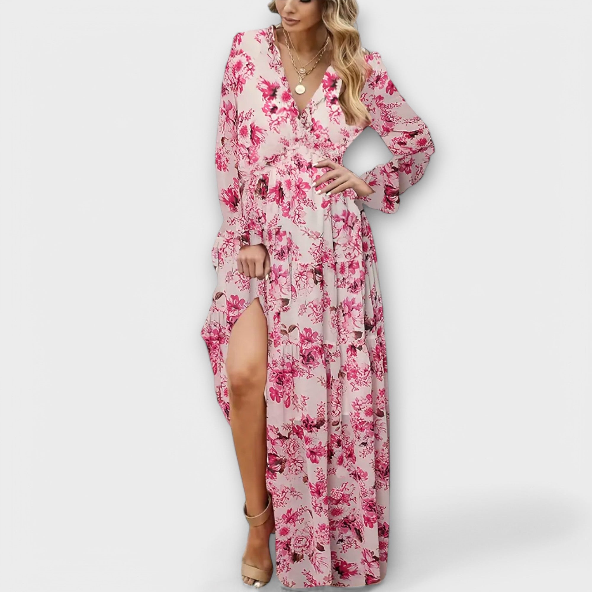 Wilma™ Floral V-Neck Maxi Dress