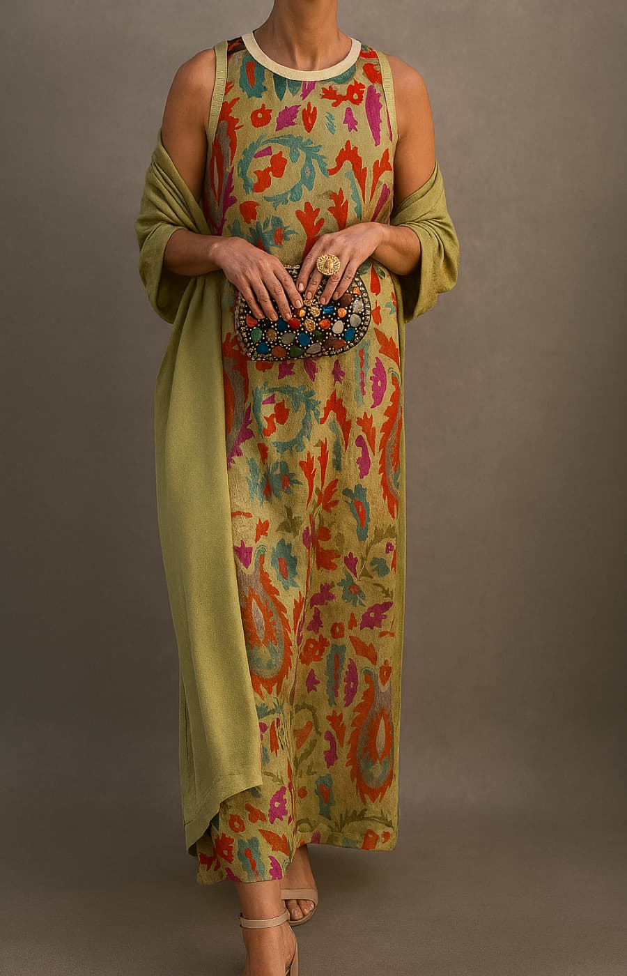 Alexia™ | Coordinated Long Dress and Coat Ensemble