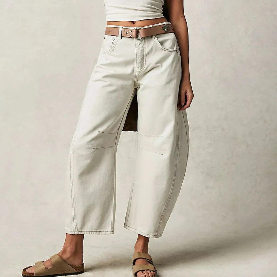 Women's Relaxed Fit High Waist Barrel Leg Jeans