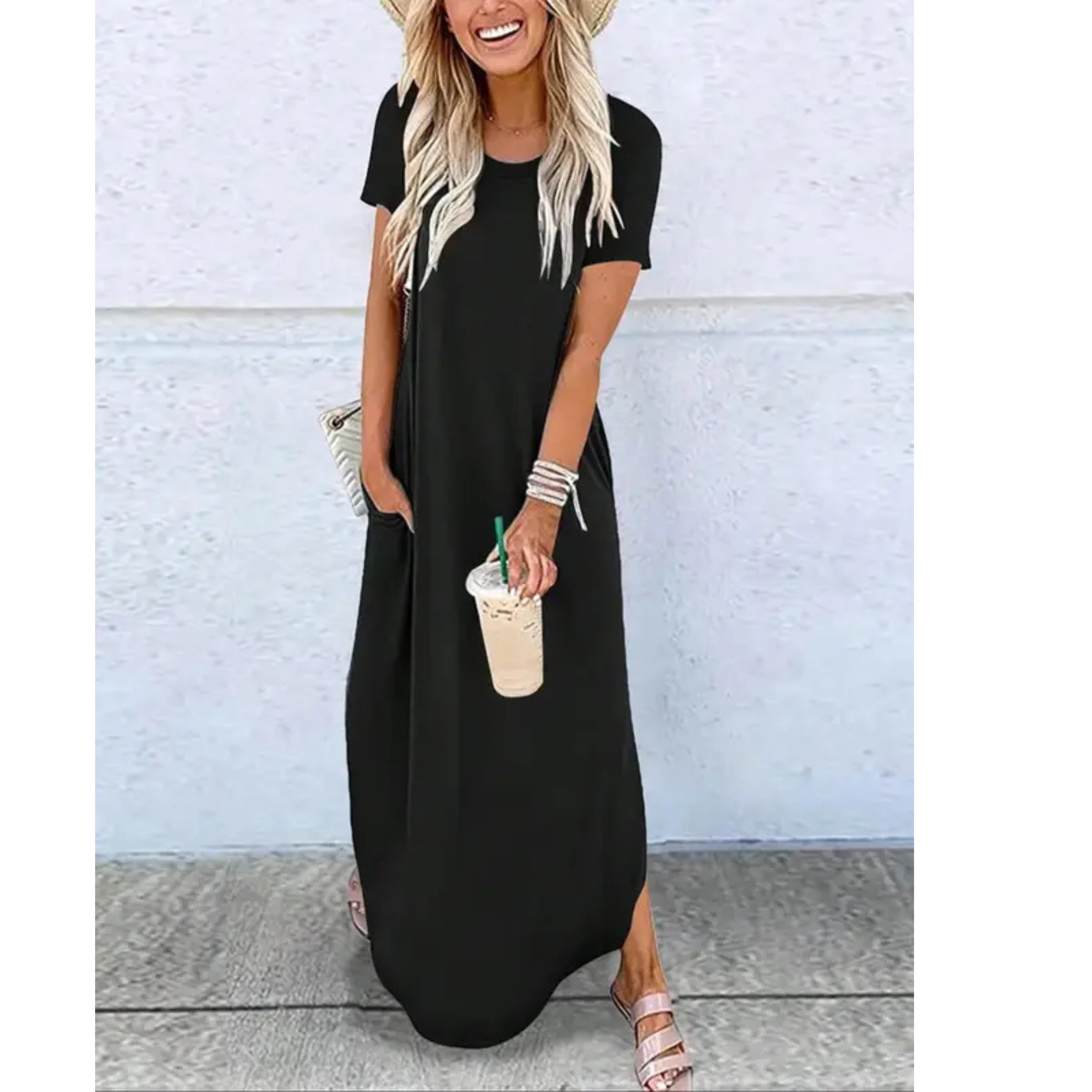 Dora™ | Relaxed Summer Round Neck Maxi Dress