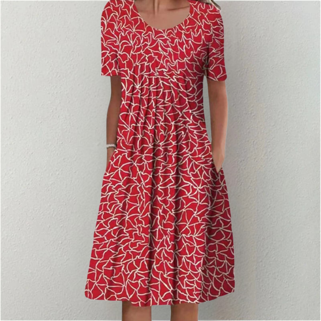Gwendolyn™ | Chic Floral Dress with Pockets for Effortless Style