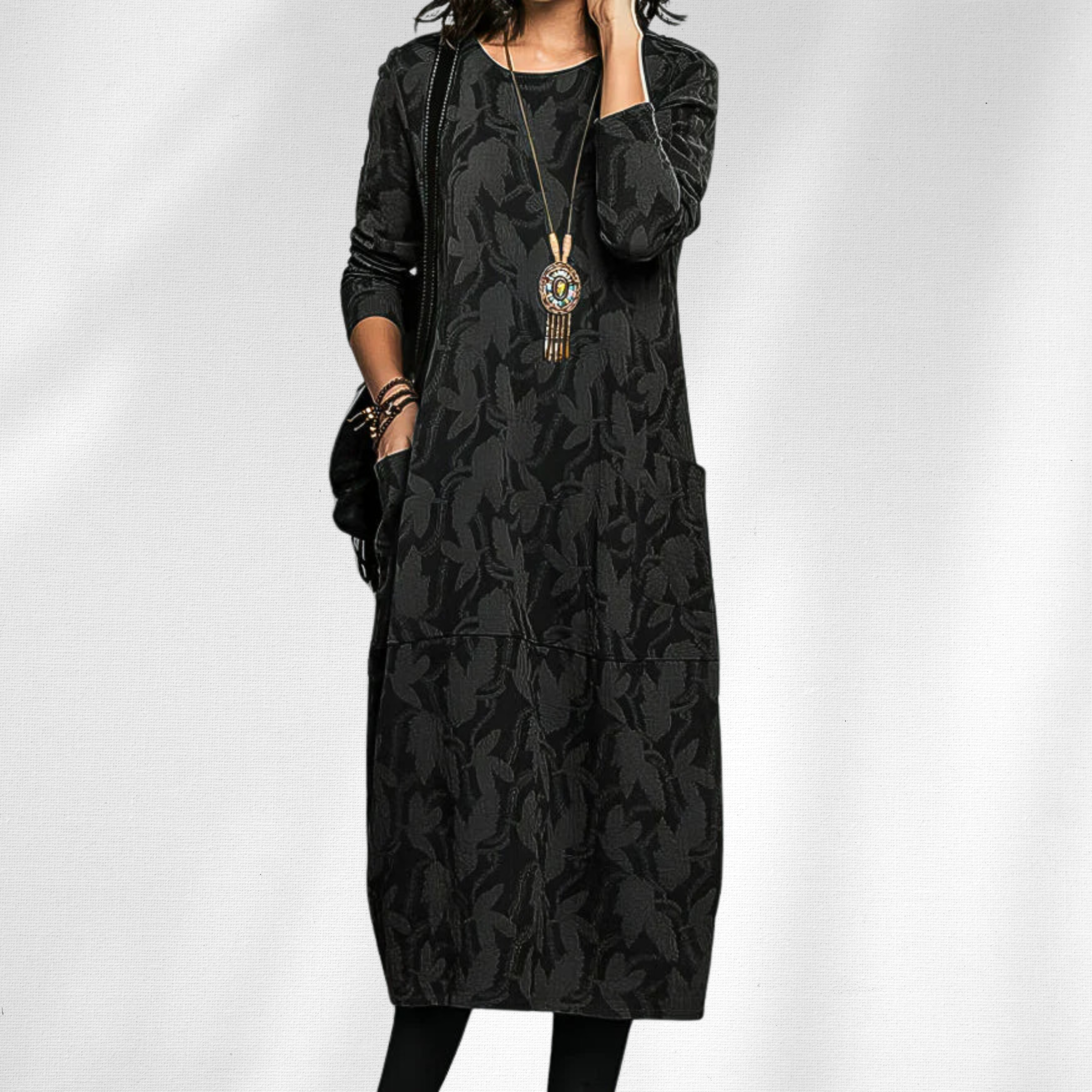 Aurora™ | Stylish Crewneck Winter Dress