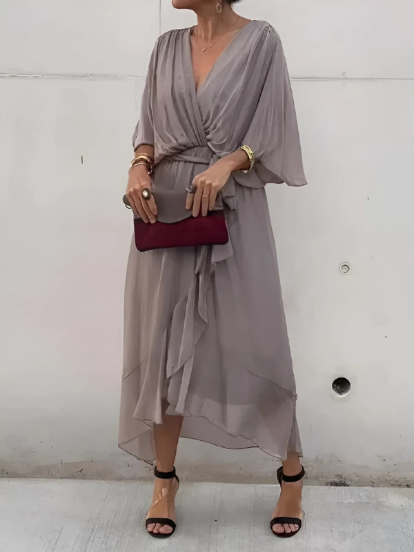 Lori™ | Classic Midi Wrap Dress