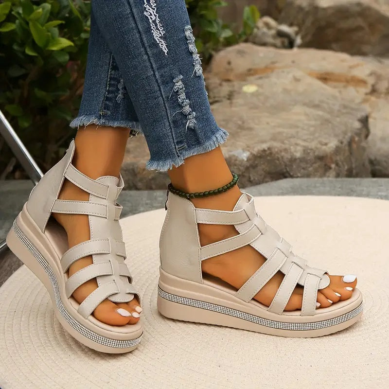 Hannah™ | Rhinestone-Embellished Comfort Sandals