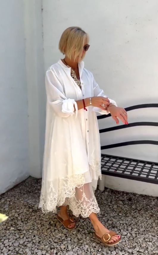 Two-Piece Maxi Dress & Cardigan Set