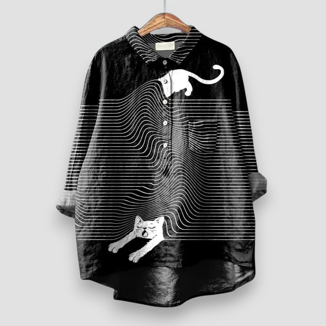 Geraldine™ | Women's Dog Print Shirt