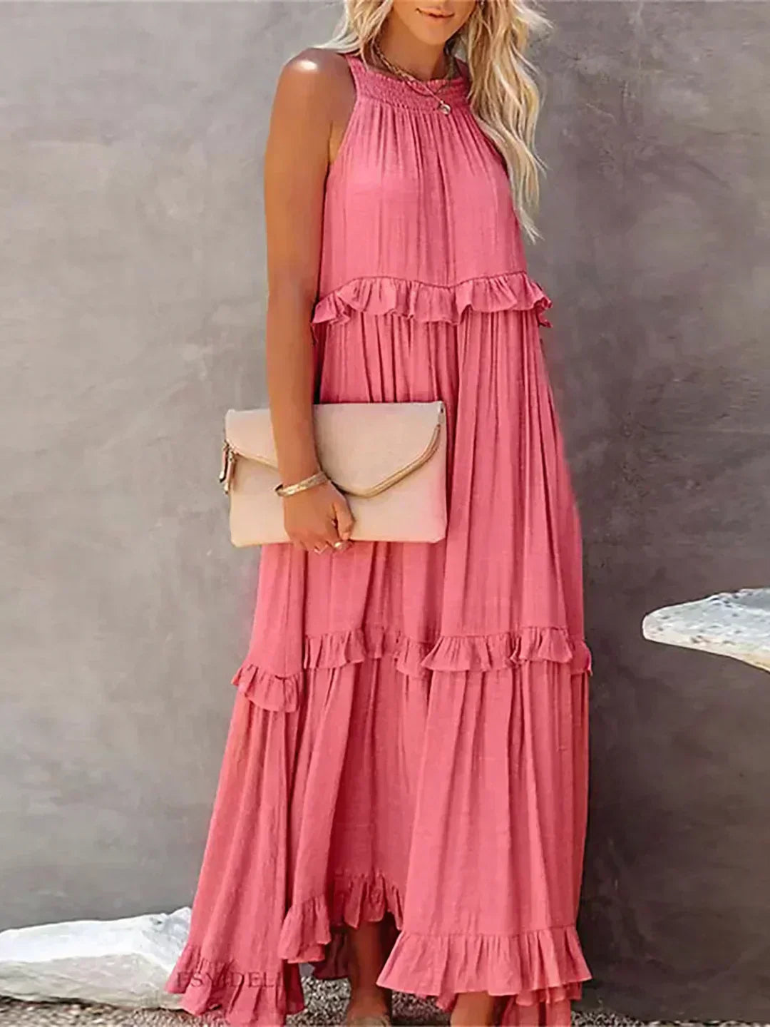 Courtney™ | Chic Sleeveless Ruffle Dress