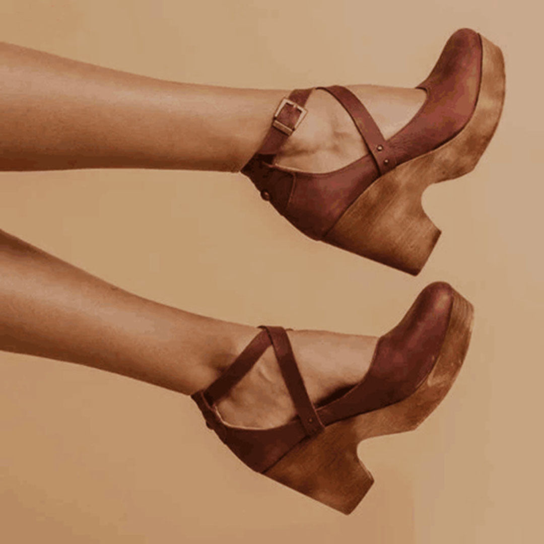 Teresa™ | Chic Closed-Toe Wedge Heels with Ankle Strap