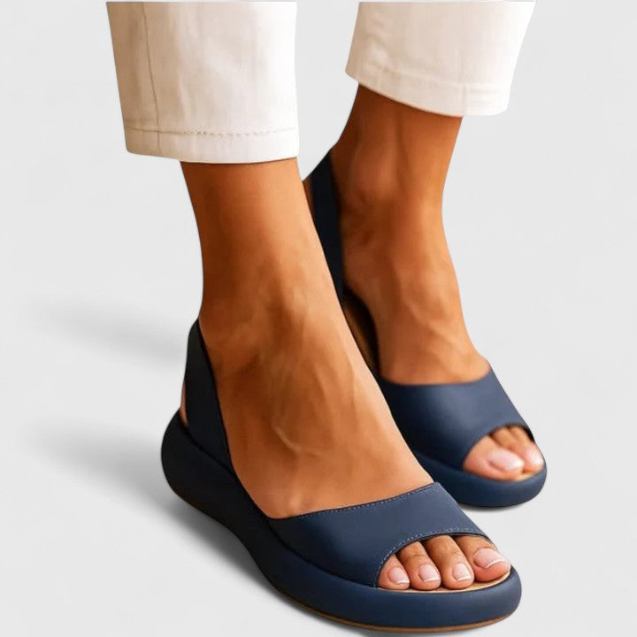 Sunny | Women's Slingback Wedge Sandals with Open Toe