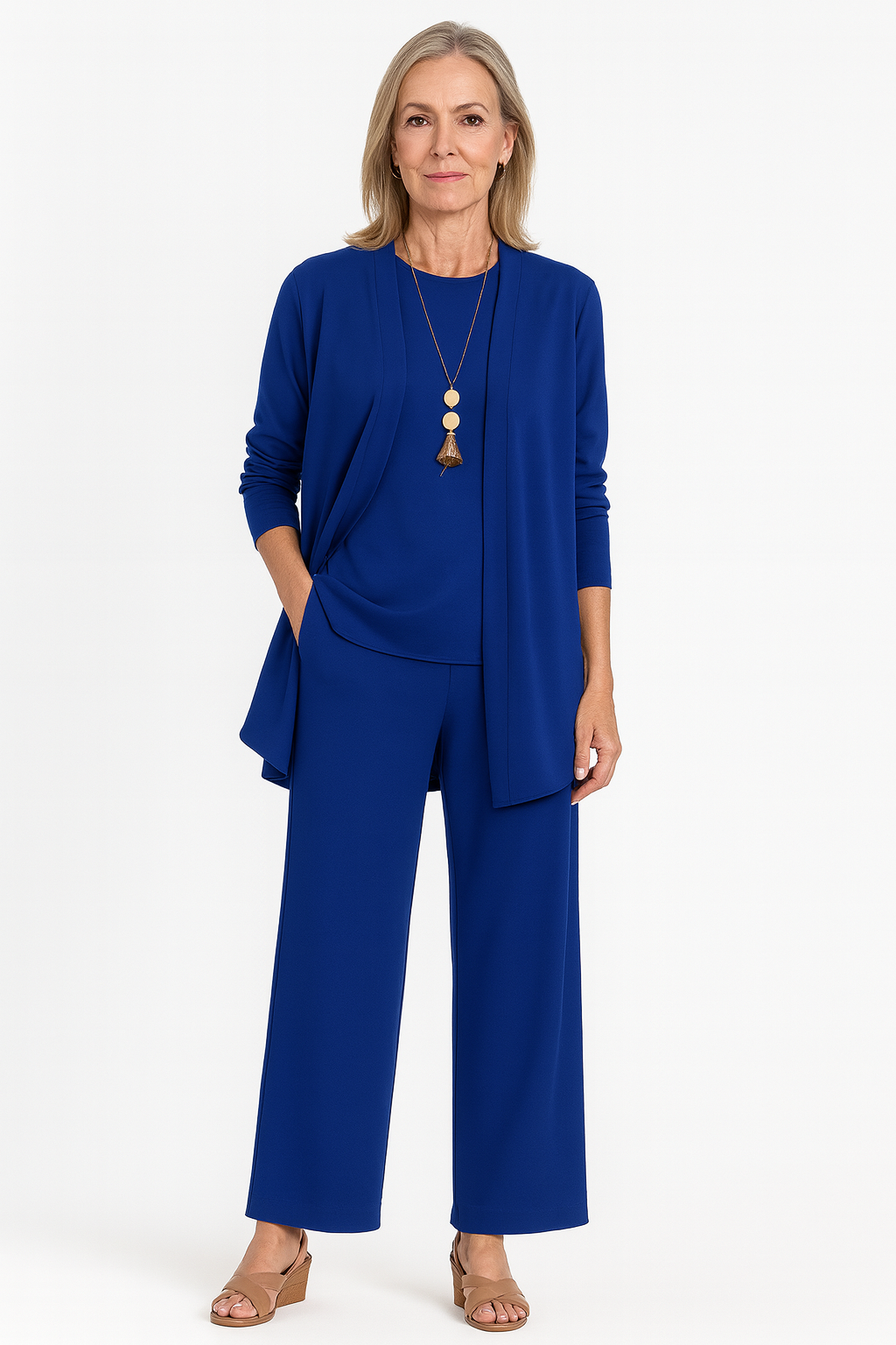 Blair | Women's 3-Piece Set: Cardigan, Tank Top & Wide Leg Pants