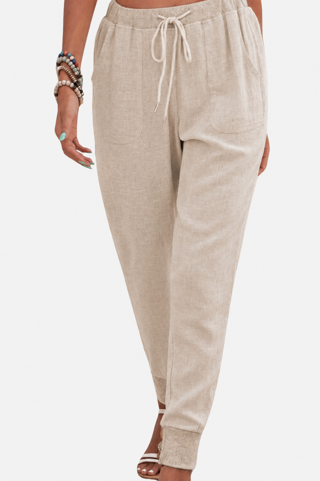 Tara | Women's Jogger Pants with Drawstring and Elastic Ankle Cuffs
