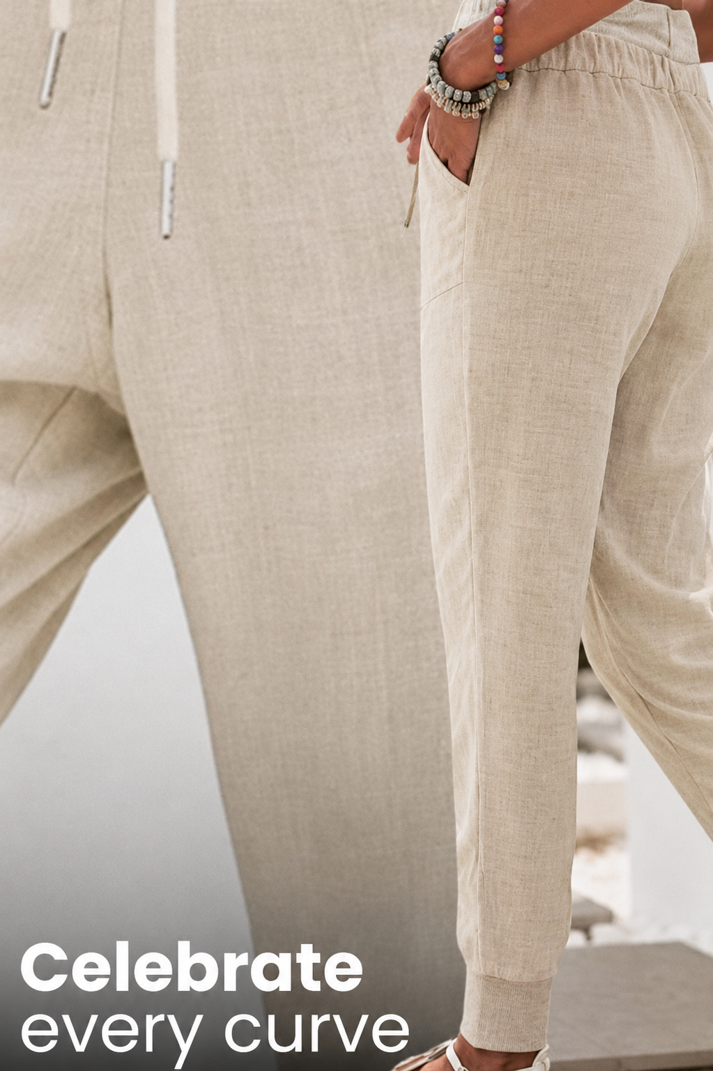 Tara | Women's Jogger Pants with Drawstring and Elastic Ankle Cuffs
