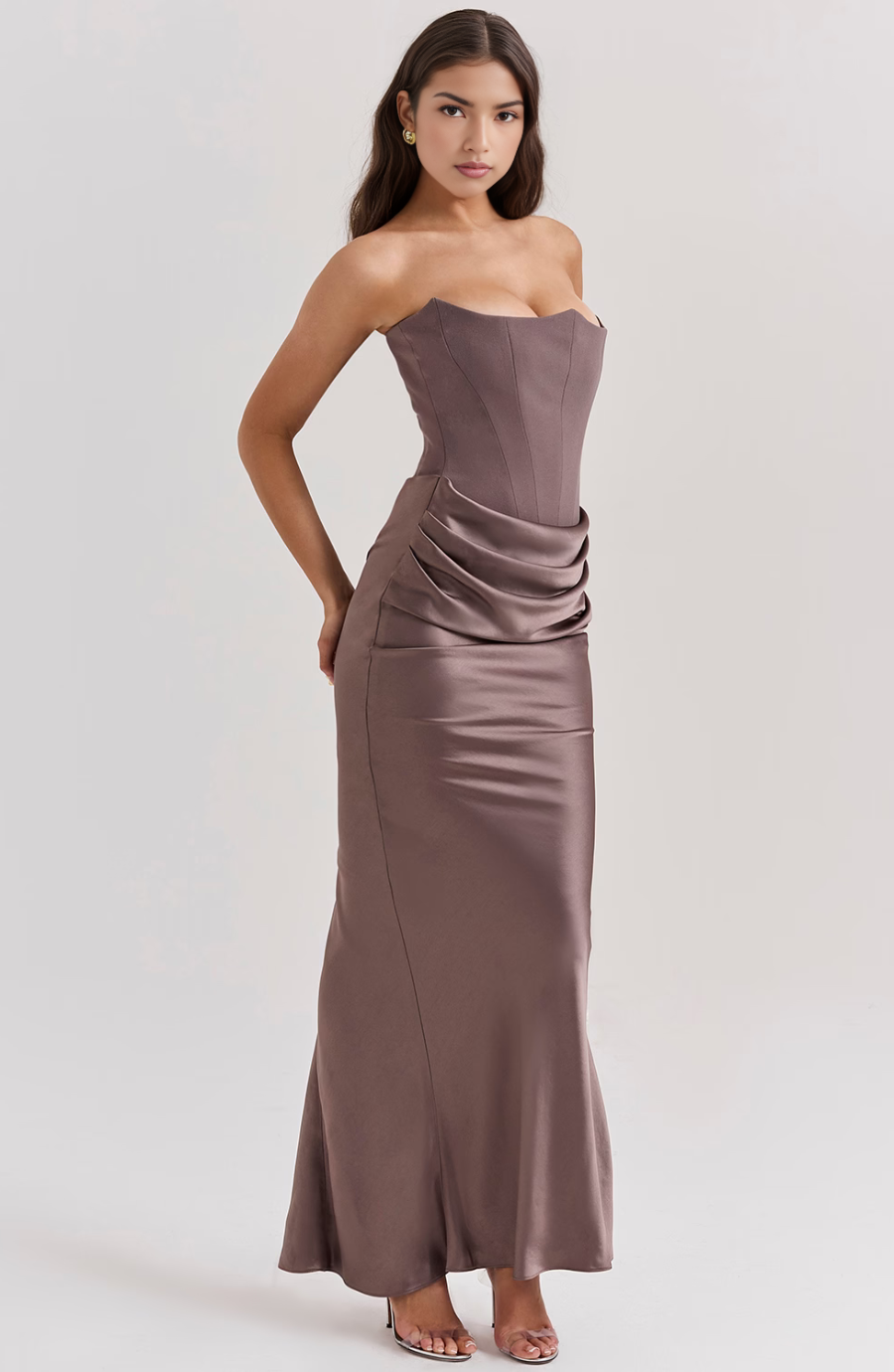 Camellia | Strapless Lace Evening Dress for Women - Perfect for Wedding Guests