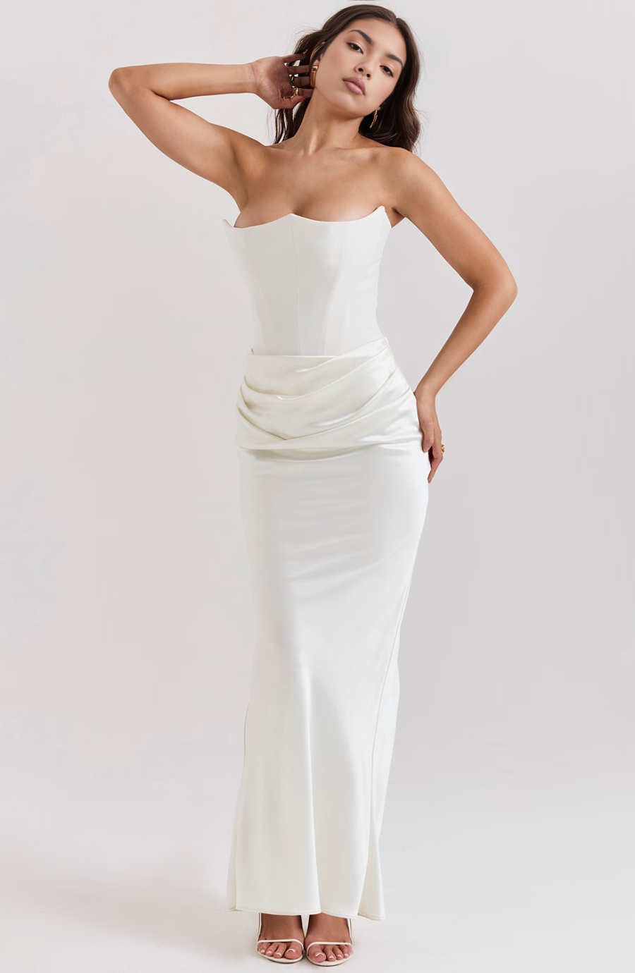 Camellia | Strapless Lace Evening Dress for Women - Perfect for Wedding Guests