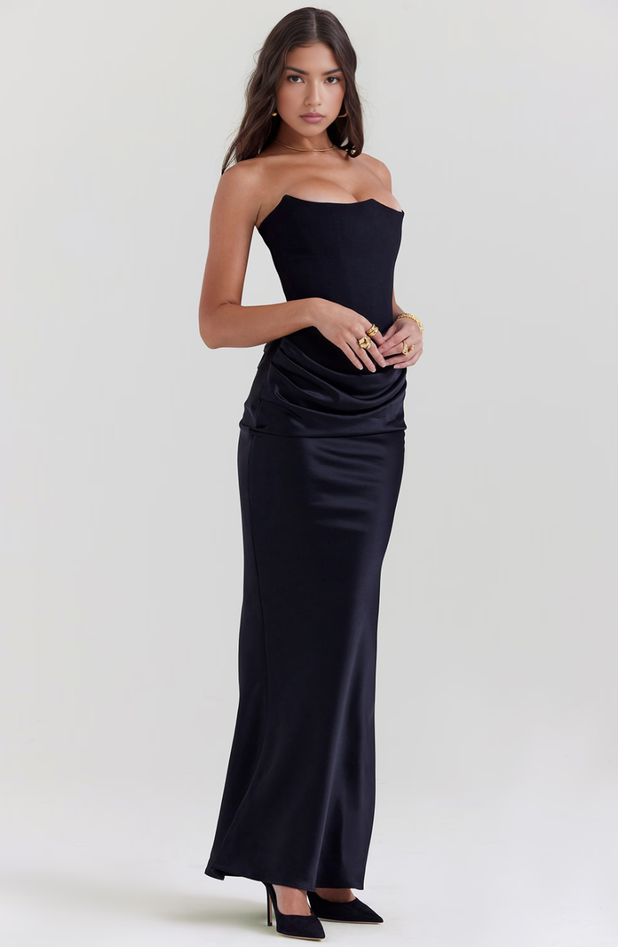 Camellia | Strapless Lace Evening Dress for Women - Perfect for Wedding Guests