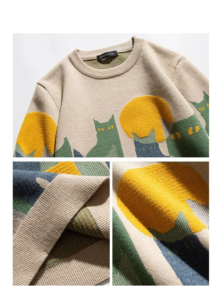 Felix™ | Cat Sweater Under the Moonlight