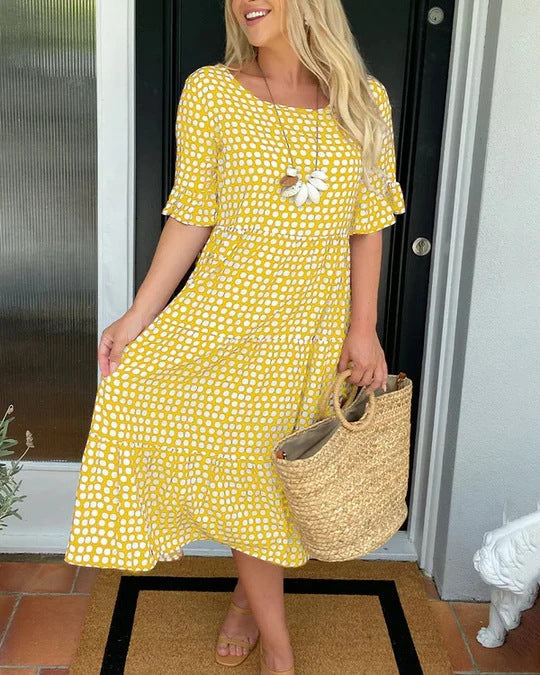 Michele™ | Dotted Relaxed Midi Dress