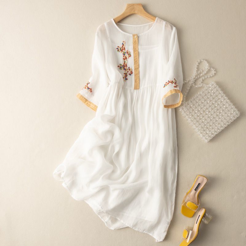 Sofia™ | Relaxed Midi Dress with Pattern