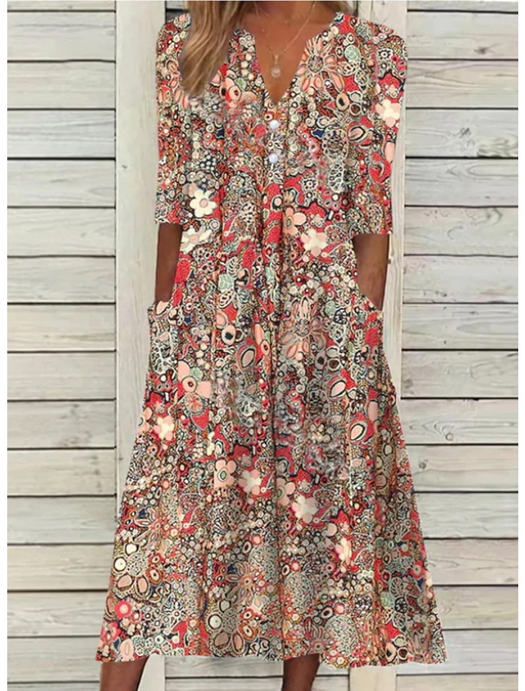 Janice™ | Chic Summer Dress with Belly Coverage