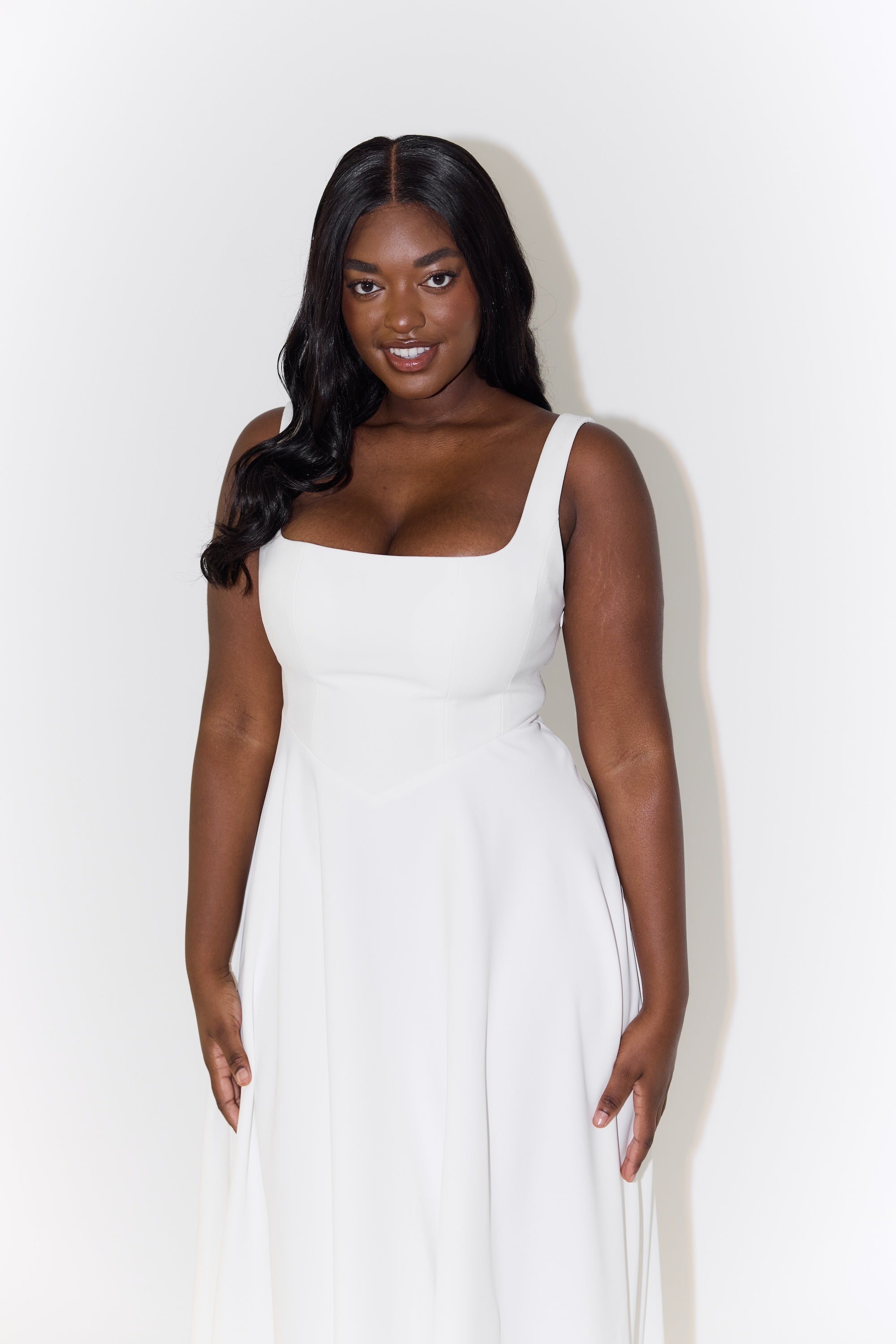 Angela™ | Elegant Flowing Midi Dress