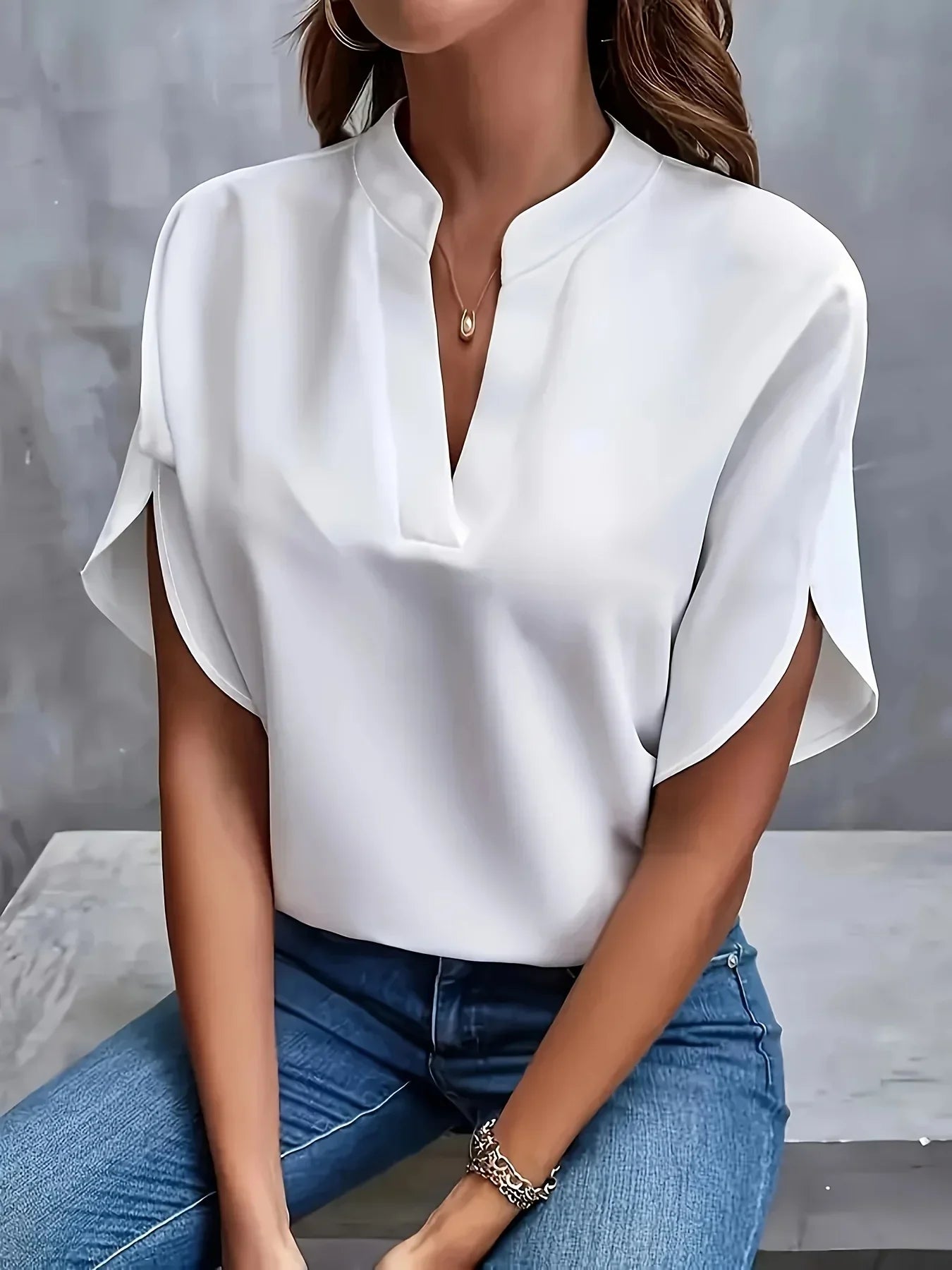 Thalia™ | Elegant Tailored Blouse