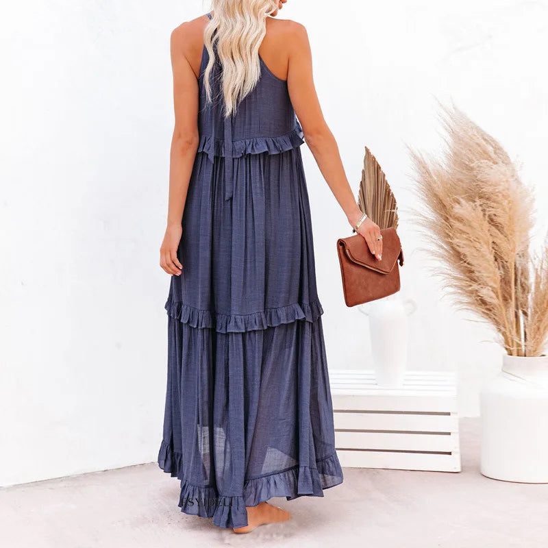 Courtney™ | Chic Sleeveless Ruffle Dress