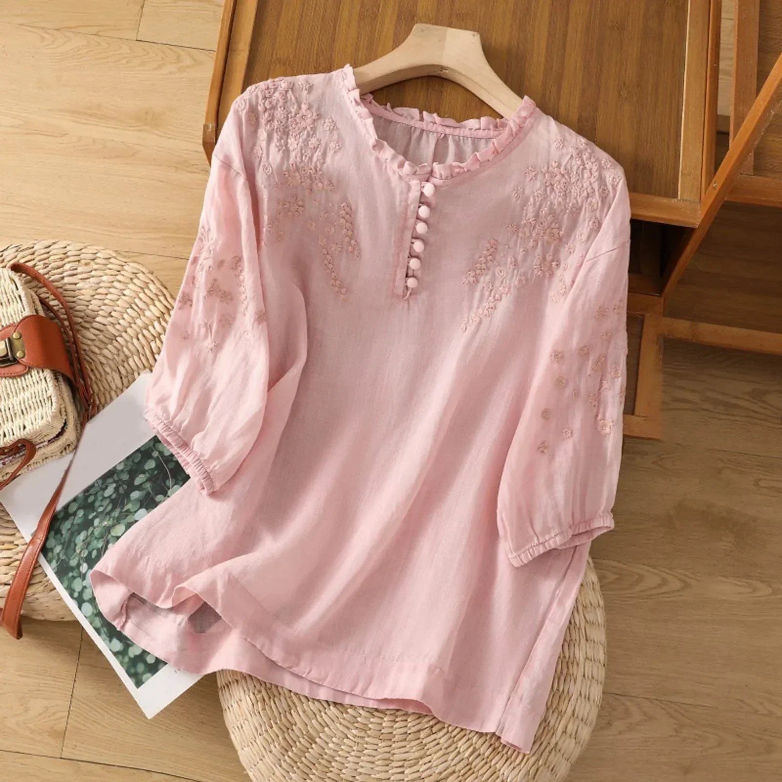 Suzanne™ | Floral Print Button-Up Blouse