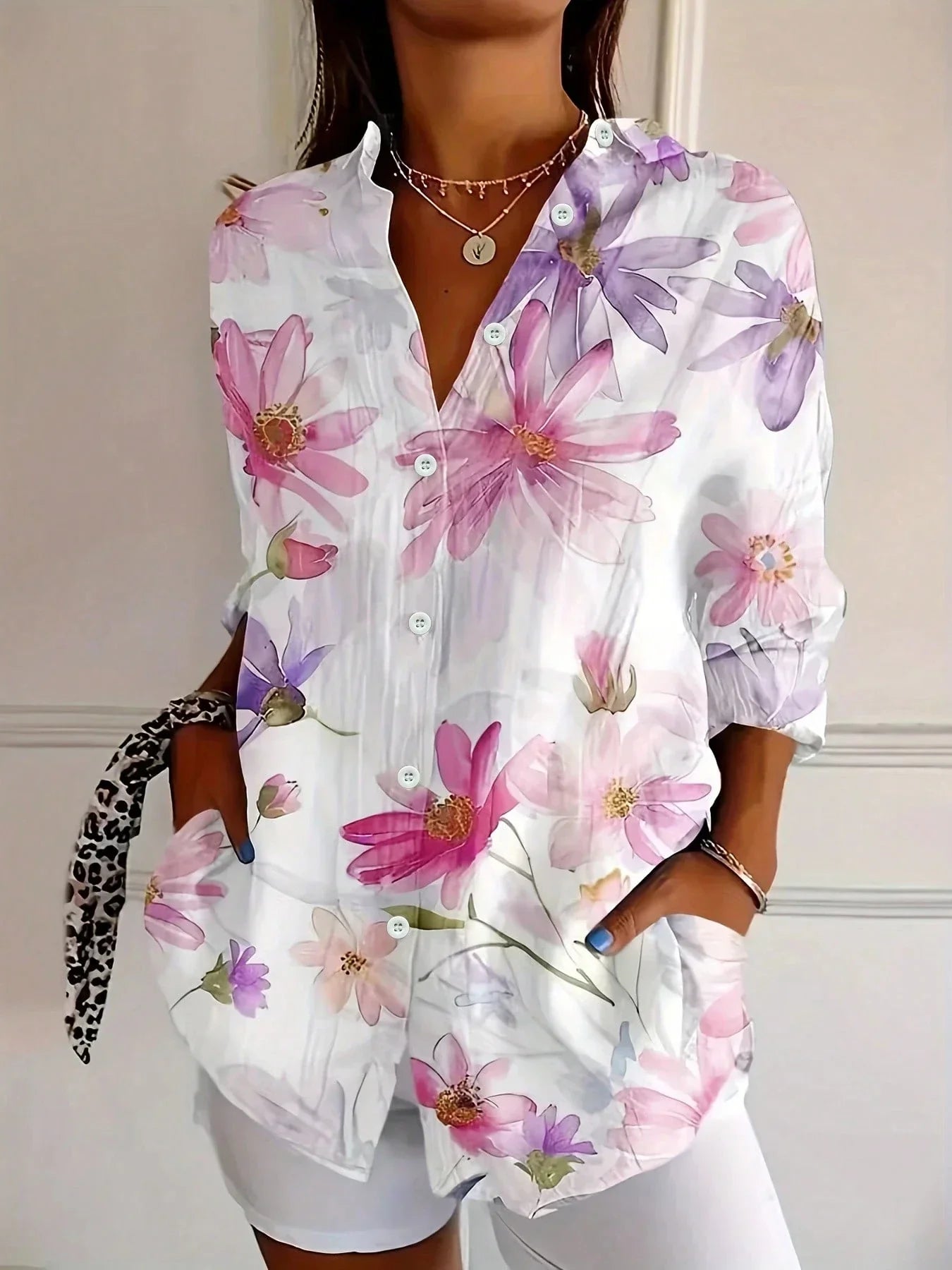 Terri™ | Vibrant Blouse Featuring Whimsical Print
