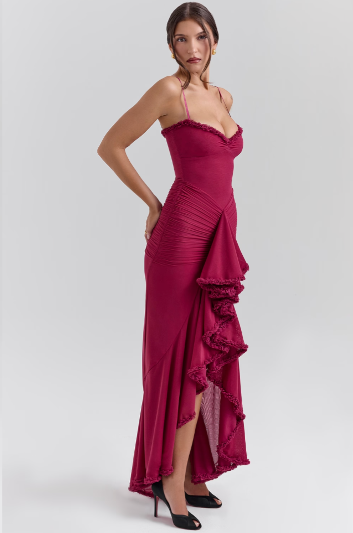 Alexandra | Lace Ruched Dress for Women - Perfect for Wedding Guests
