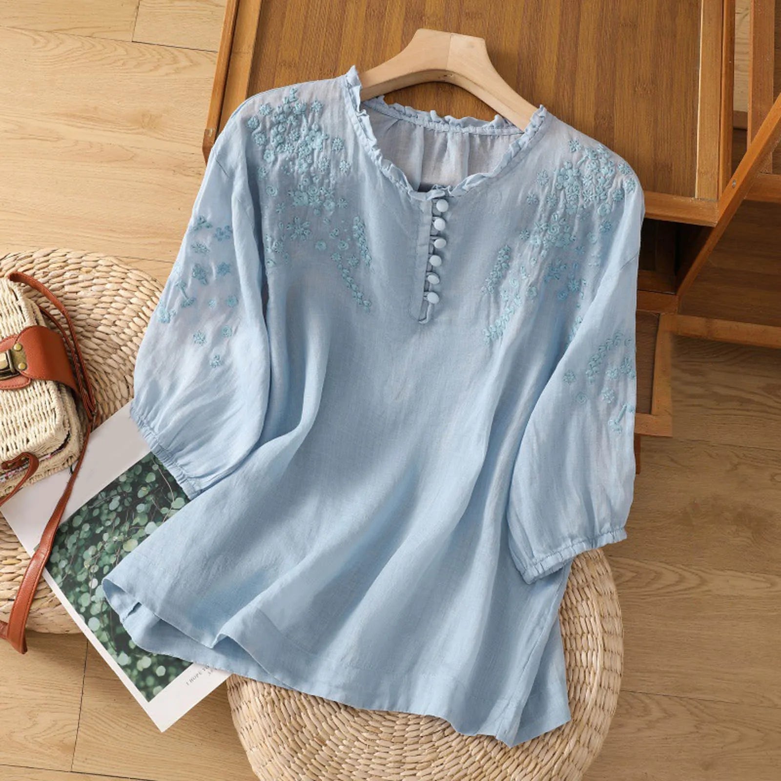 Suzanne™ | Floral Print Button-Up Blouse