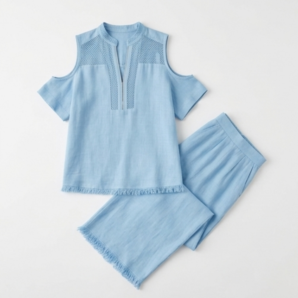 Breezy Cold-Shoulder Lounge Set