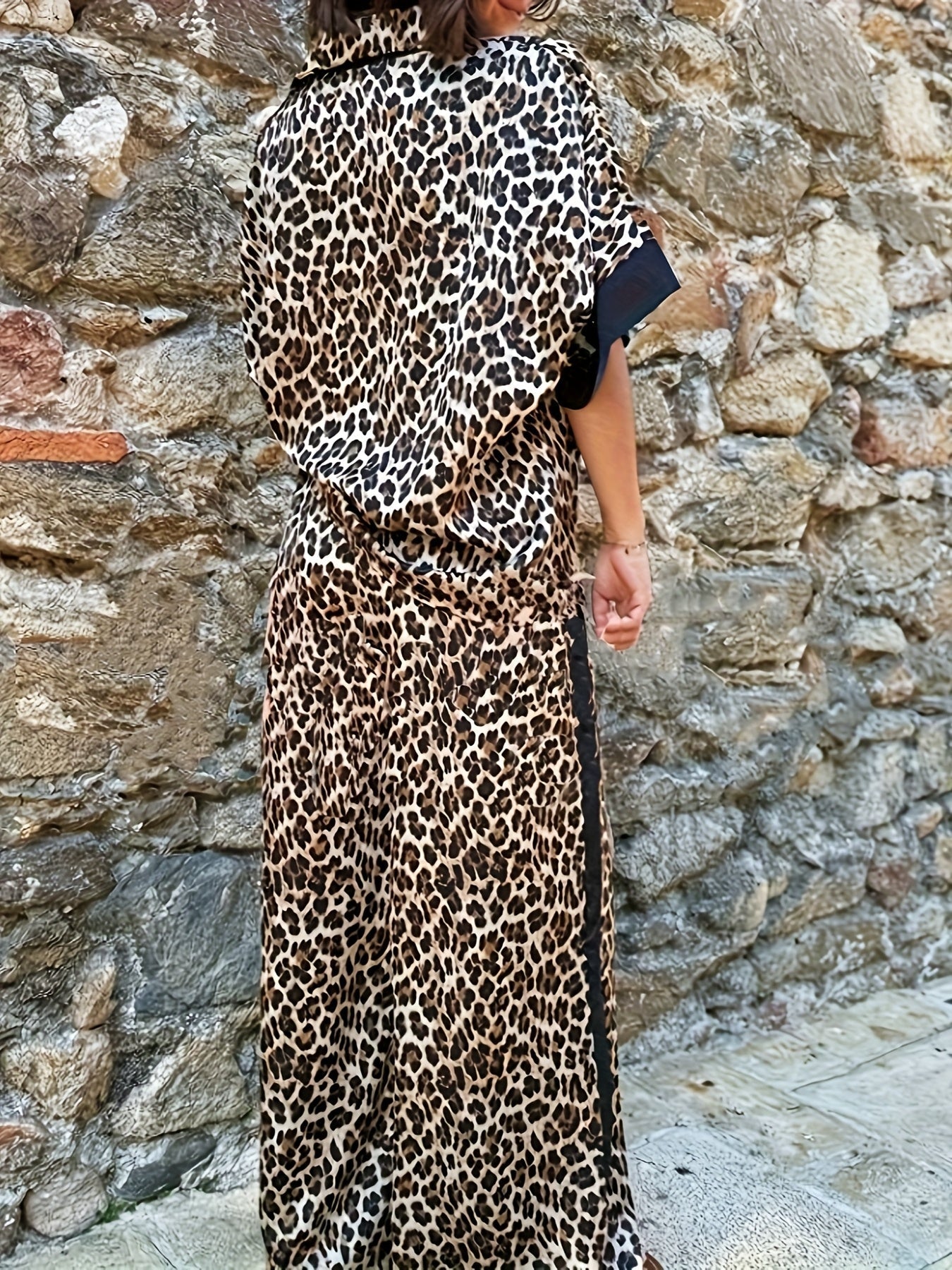 Maria™ | Fluid Leopard Print Wide-Leg Set